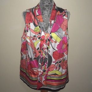Floral silky blouse